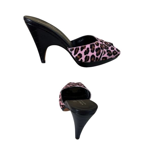 Donald Pliner Animal Gator Leather Hair Calf Shoe Platform Peep Toe NWT $325 Sz8 - Picture 4 of 5